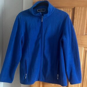 Karen Scott Royal Blue Fleece Jacket